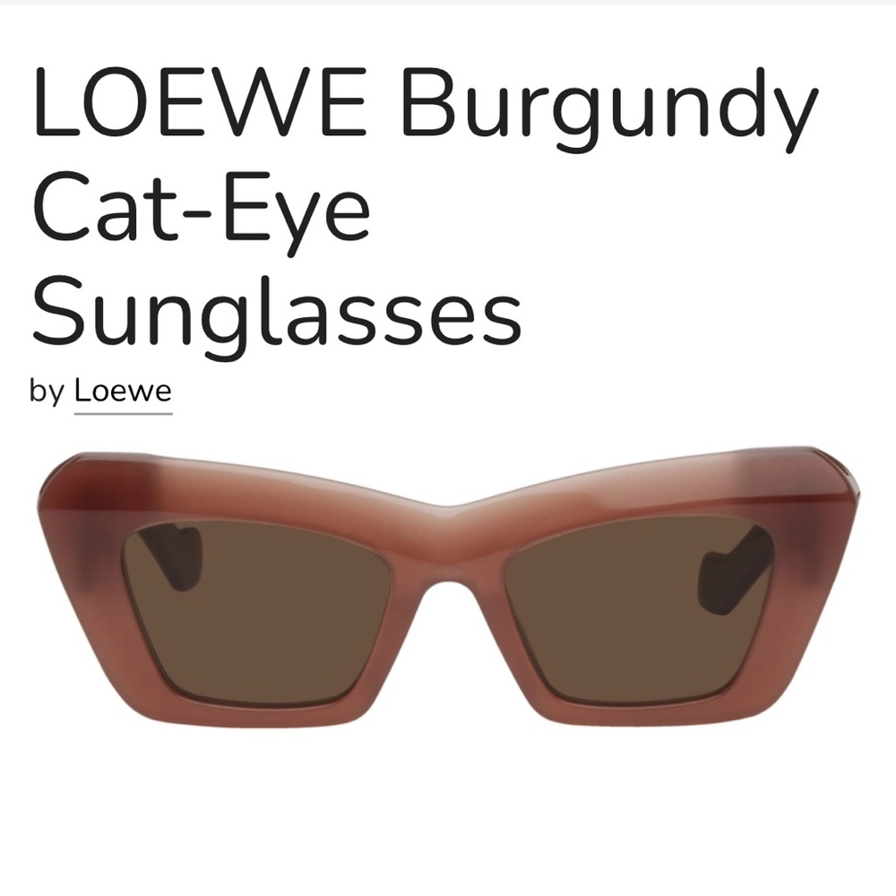 Loewe Burgundy Cat-Eye Sunglasses